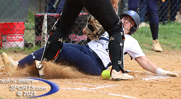 Old Tappan's Sophia Savino beating the play at the plate is NJS.com's Top Shot of the Day!