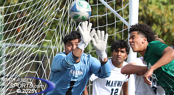 Mahwah keeper Diego Bravo getting his hands up is NJS.com's Top Shot of the Day!